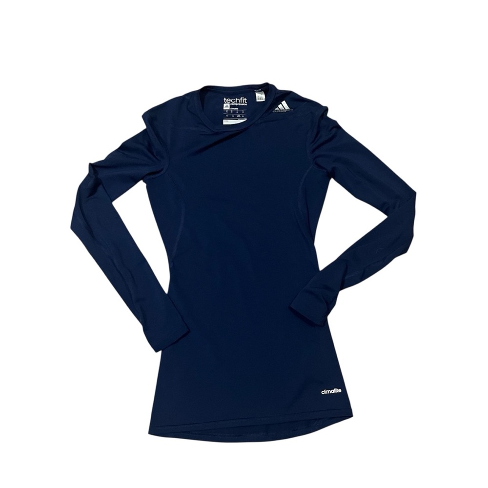 Adidas Women Climawarm Techfit Navy Long Sleeve Crewneck Long sleeve Top size XS